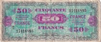France 50 Francs - Allied Military Currency (France) - 1945 - Serial 2