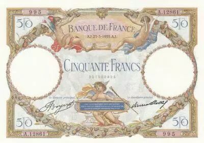France 50 Francs - Angels - Mercury - 23-03-1933 - S�rie A.12861