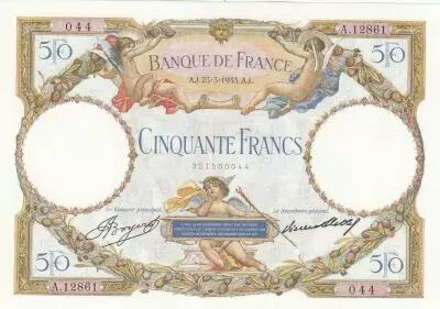 France 50 Francs - Angels - Mercury - 23-03-1933 - S�rie A.12861