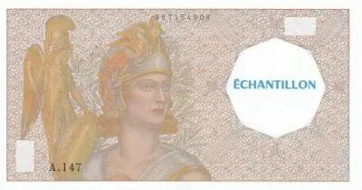France 50 Francs - Ath�na - Echantillon - Type 1250 Quentin de la Tour - S�rie A.147