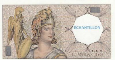 France 50 Francs - Athena - Sample - Type 1250 Quentin de la Tour