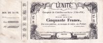 France 50 Francs - Banque de l\'Unité - 1870 - AU