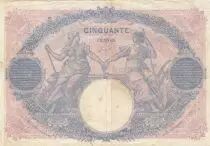 France 50 Francs - Bleu et Rose - 22-09-1917 - S&eacute;rie Q.7657