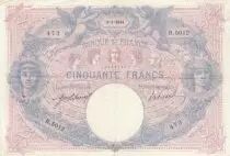 France 50 Francs - Blue and Pink - 03-01-1914 - Serial R.5012