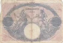 France 50 Francs - Blue and pink - Serial V.8165 - 1918