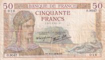 France 50 Francs - Cérès - 03-11-1938 - Série O.9047 - TB+ - F.18.18