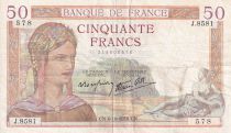 France 50 Francs - Cérès - 06-10-1938 - Série J.8581 - TTB - F.18.15