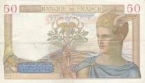 France 50 Francs - C&eacute;r&egrave;s - 08-02-1940 - S&eacute;rie U.12218