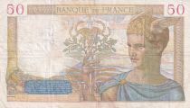 France 50 Francs - Ceres - 11-01-1940 - Serial A.11849