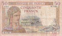 France 50 Francs - Cérès - 17-03-1938 - Série H.7760 - TB - F.18.10