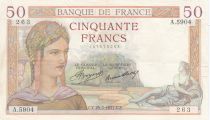 France 50 Francs - Cérès - 25-03-1937 - Série A.5904
