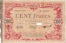 France 50 Francs - Chamber of Commerce Cambrai  - 15-09-1914 - 1ère Série