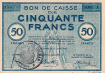 France 50 Francs , Colmar Chambre de Commerce, serial A