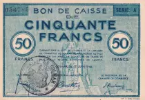 France 50 Francs , Colmar Chambre de Commerce, série A