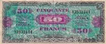 France 50 Francs - Drapeau - 1944 - Sans S&eacute;rie  - TB+  - VF.19.01