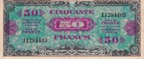 France 50 Francs - Drapeau - 1944 - Sans Série  - TTB+  - VF.19.01
