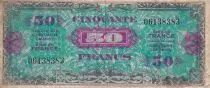 France 50 Francs - Flag - 1944 - Without serial - P.117