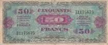 France 50 Francs - Flag - 1944 - Without serial - P.117