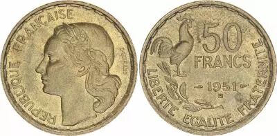 France 50 Francs - Guiraud - 1951 B Beaumont le Roger