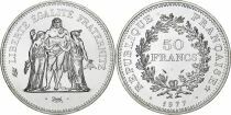 France 50 Francs - Hercules - 1977 - Silver