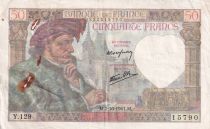 France 50 Francs - Jacques Coeur - 02-10-1941 - Série Y.129 - F.19.15