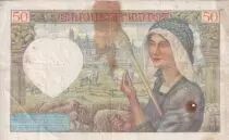 France 50 Francs - Jacques Coeur - 20-11-1941 - Serial E.130 - P.93