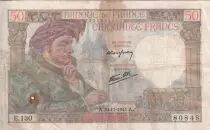 France 50 Francs - Jacques Coeur - 20-11-1941 - S&eacute;rie E.130 - F.19.16
