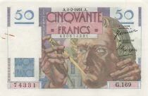 France 50 Francs - Le Verrier - 01-02-1951 - Serial G.169