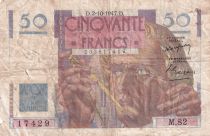 France 50 Francs - Le Verrier - 02-10-1947 - Serial M.82 - P.127