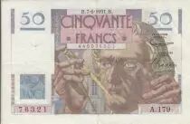 France 50 Francs - Le Verrier - 07-06-1951 - Serial A.179