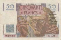 France 50 Francs - Le Verrier - 07-06-1951 - S&eacute;rie S.178