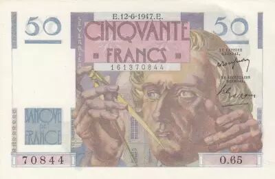 France 50 Francs - Le Verrier - 12-06-1947 - S�rie O.65