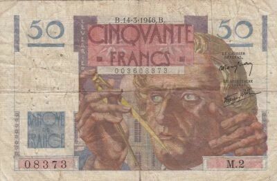 France 50 Francs - Le Verrier - 14-03-1946 - Series M.2