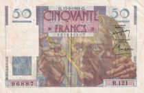 France 50 Francs - Le Verrier - 17-02-1949 - Serial R.121 - P.127