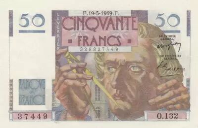 France 50 Francs - Le Verrier - 19-05-1949 - S�rie O.132