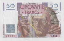 France 50 Francs - Le Verrier - 24-08-1950 - Serial Y.161- P.127