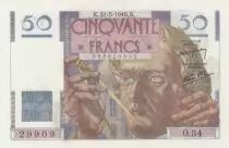 France 50 Francs - Le Verrier - 31-05-1946 - Serial O.34