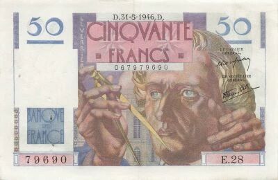 France 50 Francs - Le Verrier - 31-05-1946 - S�rie E.28