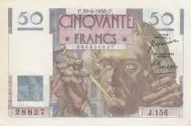 France 50 Francs - Le Verrier 29-06-1950 - Serial J.156