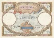 France 50 Francs - Luc Olivier Merson - 11-08-1932 - Serial L.10724