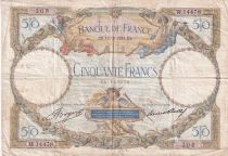 France 50 Francs - Luc Olivier Merson - 12-10-1933 - Serial W.14478 - P.80