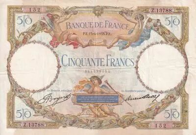 France 50 Francs - Luc Olivier Merson - 15-06-1933 - S�rie Z.13788 - F.16.04