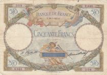 France 50 Francs - Luc Olivier Merson - 15-07-1927 - Serial V.485