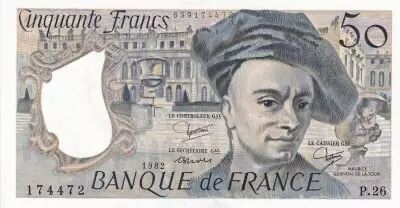 France 50 Francs - Quentin de la Tour - 1982 - Serial P.26 - UNC - P.152b
