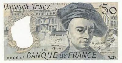 France 50 Francs - Quentin de la Tour - 1982 - Serial W.27