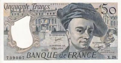 France 50 Francs - Quentin de la Tour - 1982 - Serial X.28 - PUNC - P.152b