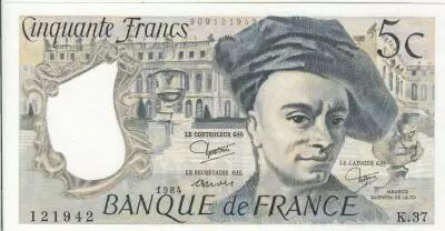 France 50 Francs - Quentin de la Tour - 1984 - S�rie K.37 - Faut�