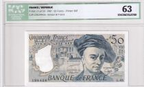 France 50 Francs - Quentin de la Tour - 1987 - Serial G.49 - ICG 63UNC