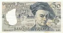 France 50 Francs - Quentin de la Tour - 1987 - Serial J.47