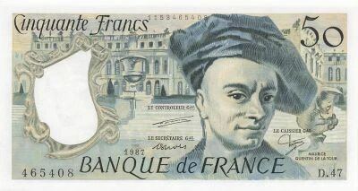 France 50 Francs - Quentin de la Tour - 1987 - S�rie D.47